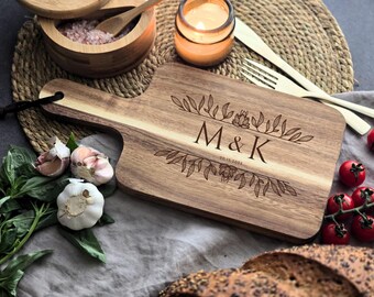 Personalised Natural Acacia Chopping Board | Custom Gift | Scandi | Gifts for Her | Gifts for Him | Gifts for Couples | 30cm | Snack Board