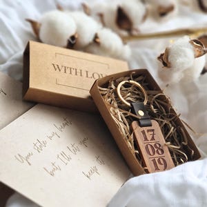 Personalised Engraved Walnut Keyring | Custom Gift | Bespoke Couple Gifts | Gifts for Him | Gifts for Her | Gift Wrap Option