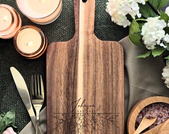 Personalised Natural Acacia Chopping Board | Custom Gift | Bespoke | Gifts for Her | Gifts for Him | Gifts for Couples | 30cm | Snack Board