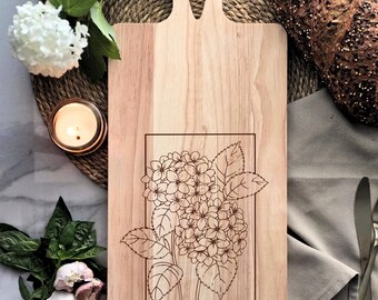 Personalised Pine Wood Chopping Board | Name & Date | Couple Gifts | Grazing Board | Serving Board | Home Decor | Cottage Chic | 53cm