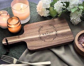 Personalised Natural Acacia Chopping Board | Custom Gift | Chic | Gifts for Her | Gifts for Him | Gifts for Couples | 30cm | Snack Board