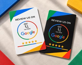 NFC Google Review Card | White or Black | Tap to Leave a Review | Boost Google Reviews