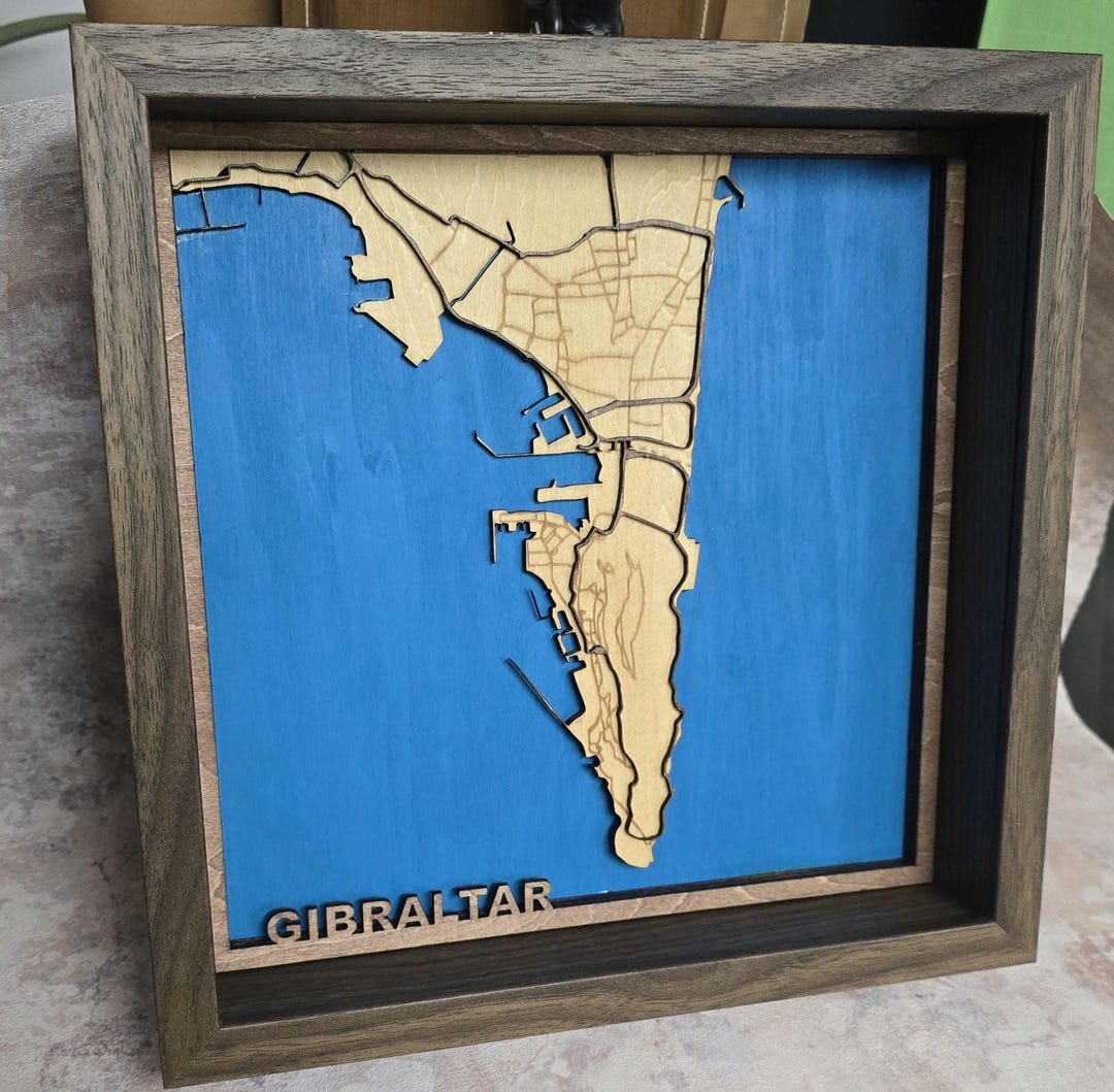 Customised Laser-cut 3D Map With Bespoke Place Name Framed - 5th ...