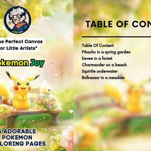 Unleash Your Creativity with Pokemon Joy Volume 1: High-Quality Coloring Pages of Pikachu, Eevee, Charmander, Squirtle, and Bulbasaur
