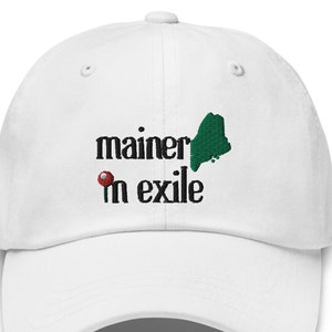 Mainer In Exile Dad Hat: Embroidered Maine Logo