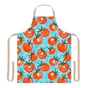 Tomato Print Apron: Colorful Kitchen Accessory, Cooking Gift
