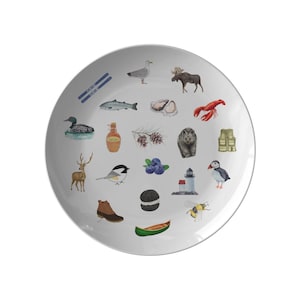 All Things Maine 10&quot; Polymer Dinner Plate (set sets of 2 & 4 available), Oven Safe, Dishwasher Safe, Microwave Safe