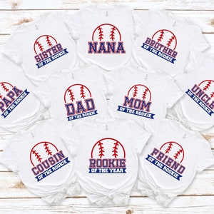Personalized Baseball Birthday Gift Shirt, Matching Family Baseball Birthday Shirt, Custom Baseball Birthday Party Shirt, Rookie Of The Year