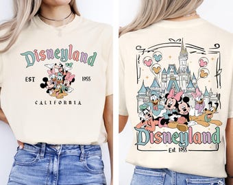 Comfort Colors® Vintage Disneyland Shirt, Matching Disney Trip Tee,Cute Retro Disney Castle Shirt,Mickey and Friends Family Vacation T-shirt