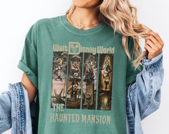 Comfort Colors® Spooky Disney Haunted Mansion Shirt,Dark Mickey Halloween Tee,Creepy Family Disney Trip Shirt,Gothic Cartoon Halloween Top