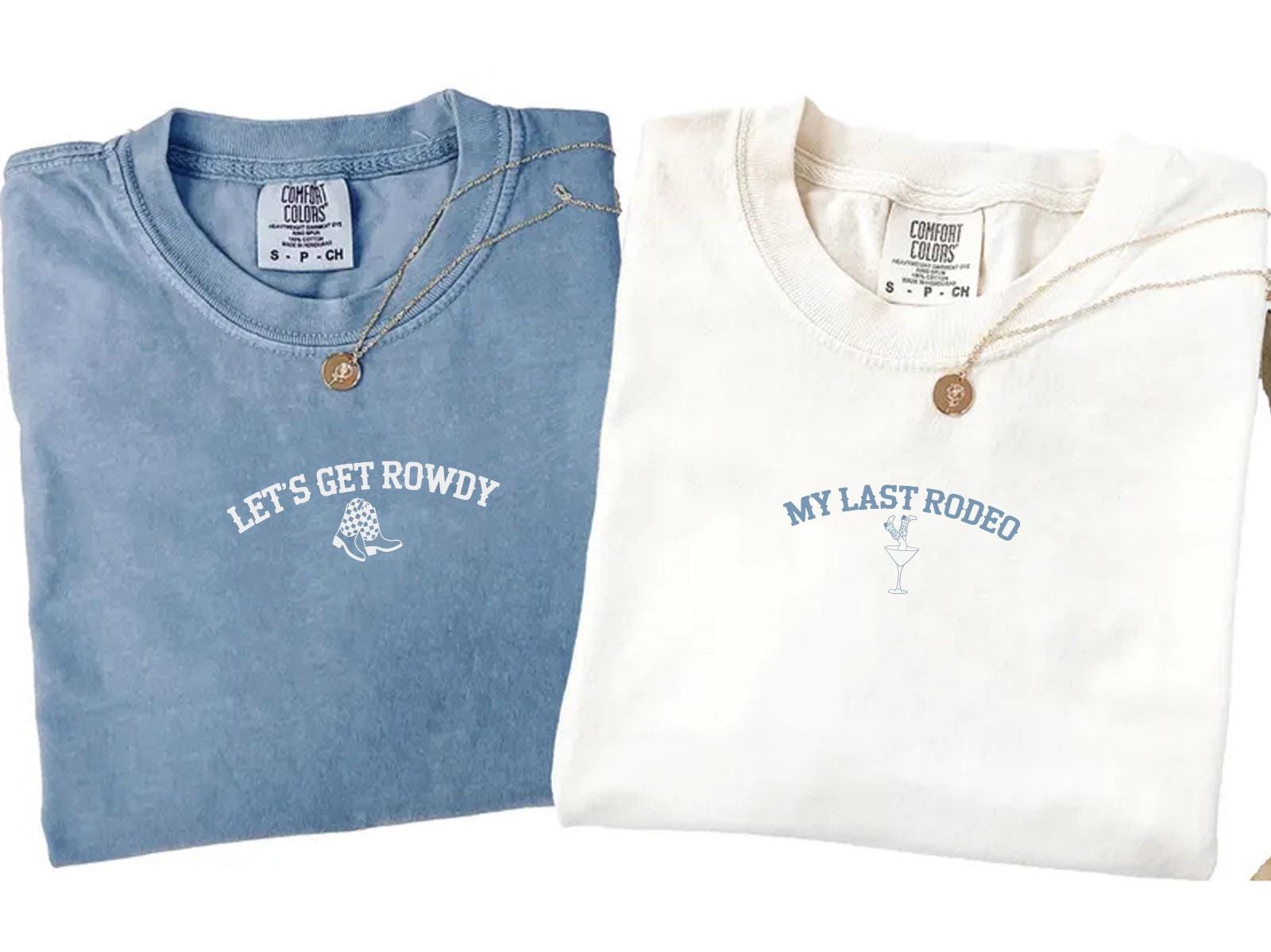 Comfort Colors® Custom My Last Rodeo  Let’s Get Rowdy Bachelorette Shirt,Western Bride Party Tee,Final Fiesta Cowgirl Shirt,Nash Bash Outfit