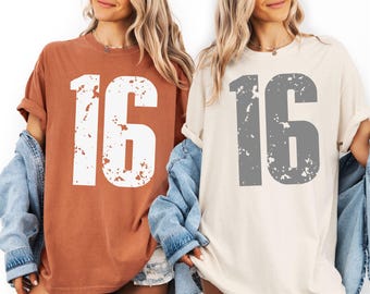 Comfort Colors® Custom Number Shirt, Personalized Sports Tee,Football Game Day Shirt,College Football Number Top,Custom Player Gift for Fans