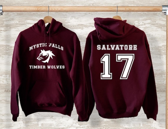 The Vampire Diaries inspired Hoodies, Mystic Falls Salvatore 17 Front And Back, Vampire Diaries Shirt,Mystic Falls Salvatore 17 Sweatshirt