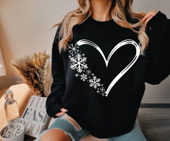 Snowflake Sweatshirt, Snow Shirt, Snowflake Hoodie,Delicate Design for Women, Christmas Sweatshirt, Holiday Snowflake Sweatshirt