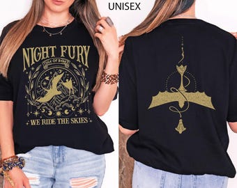 Night Fury Dragon Shirt, How To Train Your Dragon Gift, Dragon Lover Tee,Cute Anime Dragon Shirt, Gift for Kids Teens Adults, Fantasy Fandom