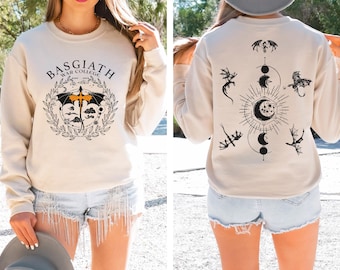 Fourth Wing Sweatshirt, Basgiath War College Hoodie, Dragon Reader Shirt, Fantasy Reader, Dark Academia Shirt, Women Crewneck, Fourth Wing