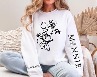Minnie Since 1928 Sweatshirt, Vintage Disney Minnie Mouse Sweater, Classic Mickey and Co Hoodie, Retro Disney Pullover,Disney Hoodie