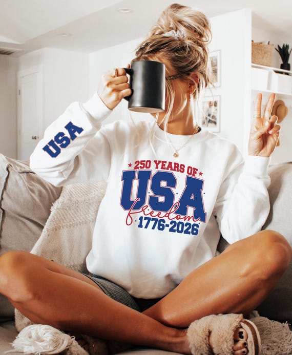 USA 250 Years Shirt, Freedom 1776-2026 Sweatshirt, Patriotic America 250th Anniversary Shirt, USA Sleeve Graphic Hoodie, Usa Hoodie