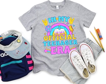 In My Official Teenager Era T-shirt,13th Birthday Gift, New Teen Gift,13th Birthday Shirt,Funny Gift for Teen,13th Birthday Party Shirt