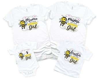 Bee Day Girl Birthday Shirt,Family Matching Birthday Outfits,Bee Theme Party Tee,Cute Toddler Birthday Gift,Bee Day Family Look