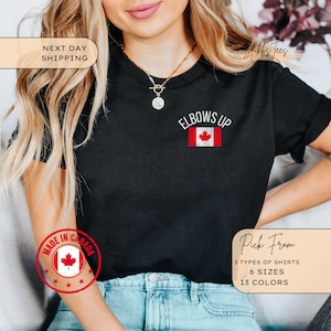 Elbows Up Canada Shirt For Canadian Pride T-Shirt For Patriotic Canadian Elbows Up Shirt Made In Canada Is Not For Sale Tshirt Anti Tariffs