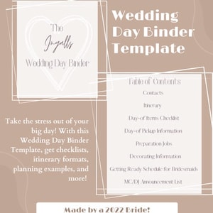 Wedding Day Binder