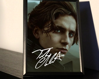 TIMOTHEE CHALAMET signiert Autogramm Nachdruck mit Rahmen