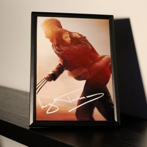 HUGH JACKMAN reimpresión autógrafa firmada con marco