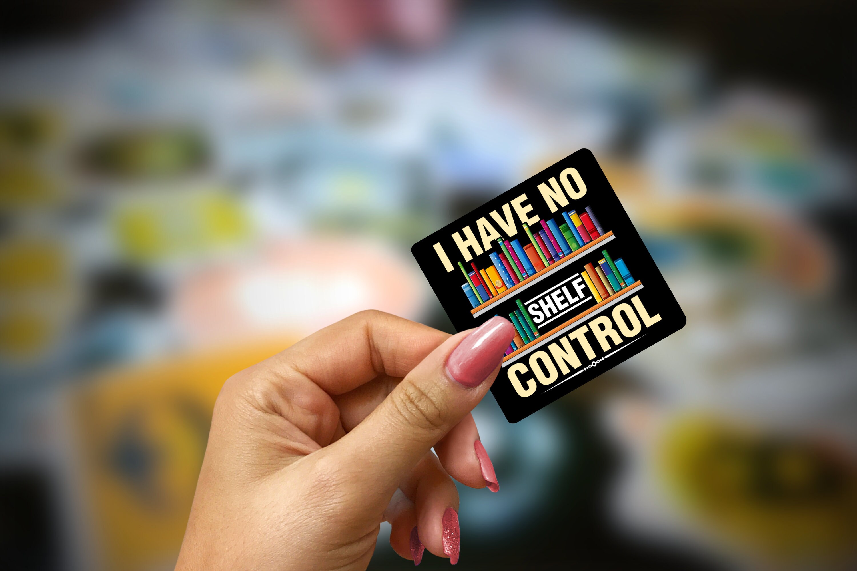 Losing Control Sticker I Have No Shelf Control Sticker Bookworm Gift Funny Sticker Booklover ...