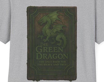 Green Dragon Graphic T-Shirt: Vintage Style Unisex Tee
