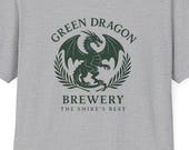 Green Dragon Brewery T-Shirt: Vintage Style Graphic Tee, Book Lover Gift