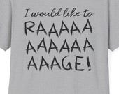 Dungeons and Dragons Rage T-Shirt: Fun TTRPG Clothing