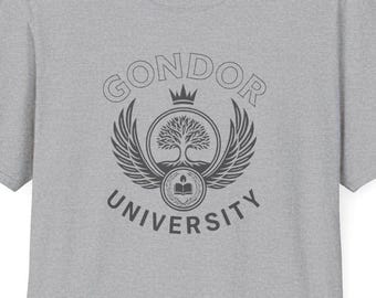 Gondor University T-Shirt: Vintage Style Fantasy Book Lover Tee