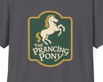 The Prancing Pony T-Shirt: Vintage Style Fantasy Graphic Tee