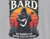Bard Dungeons and Dragons - Heavyweight Unisex Crewneck Movie T-Shirt - Apparel Clothing Gift