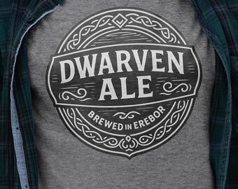 Dwarven Ale T-Shirt: Erebor Vintage Style Graphic Tee