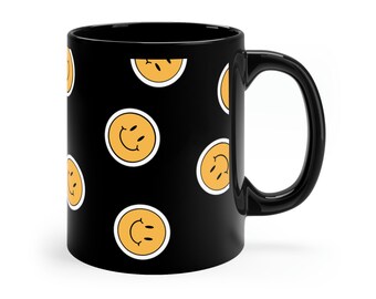 Smiles 11oz Black Mug