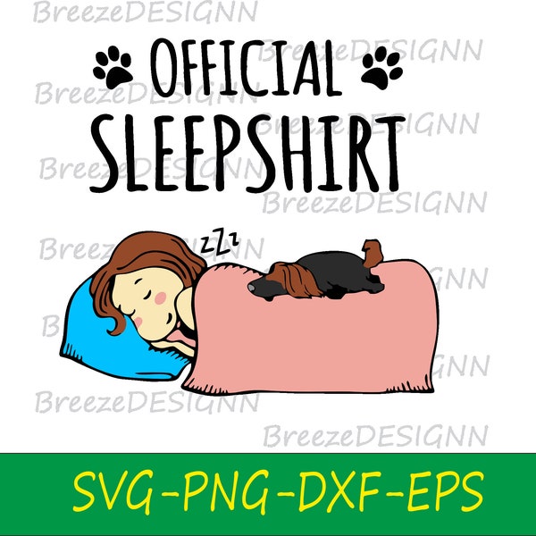 Official Sleepshirt with dogs, Dog mom, Animal lover, Custom cat lover gift, Cat mom gift, Official Dogs Sleep Shirt, Birthday Gift PNG,SVG