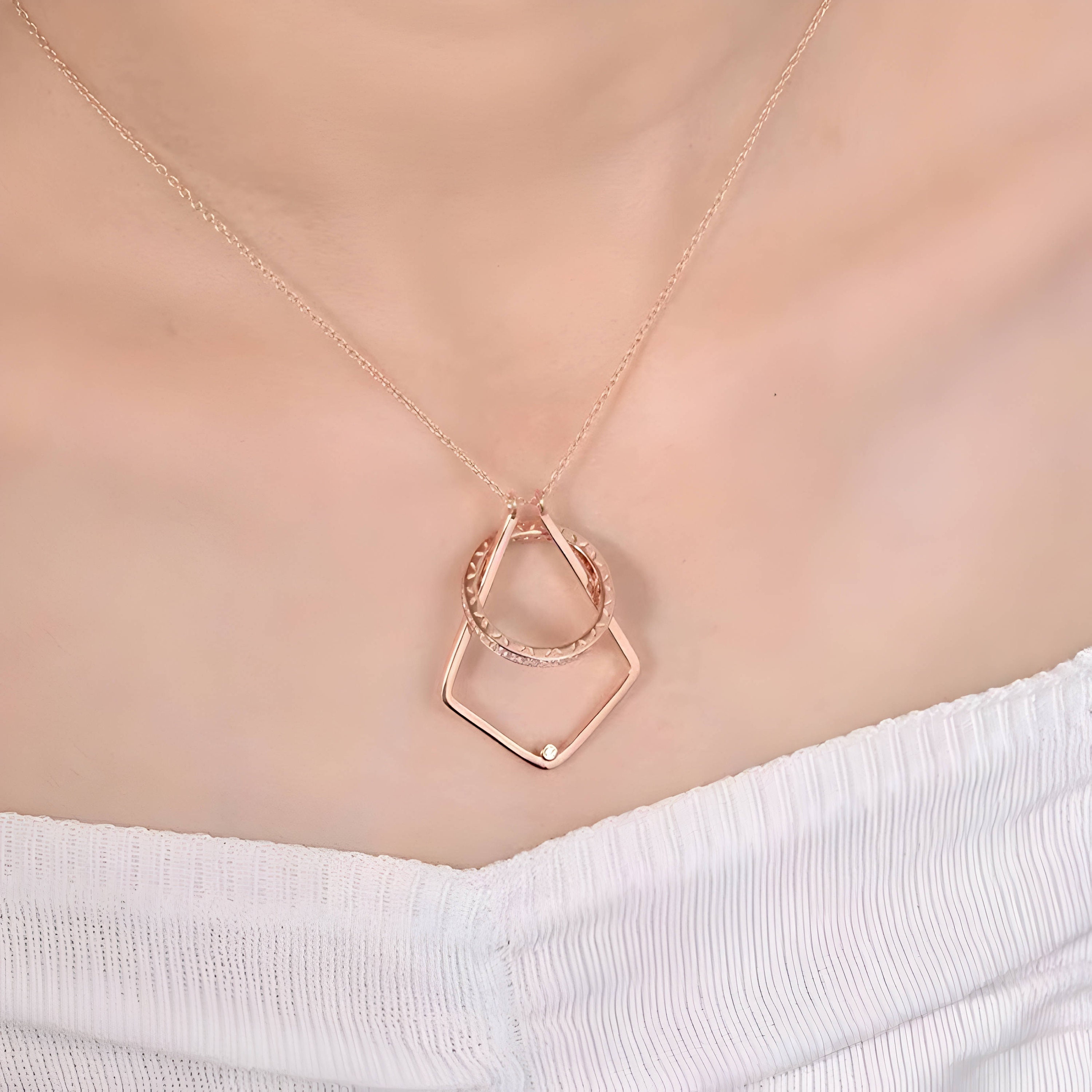 Rectangular Natural Crystal Jewelry Set Ring Necklace - Temu