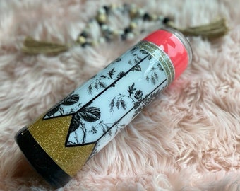 Pencil inspired tumbler