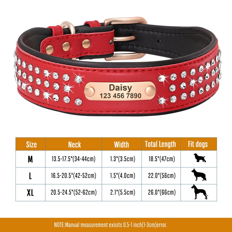 Custom Leather Dog Collar Pet Collar for Dogs Diamond Diva Etsy UK