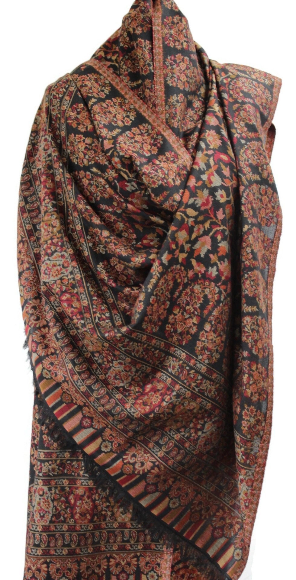 CASHMERE 花柄カシミヤ毛布