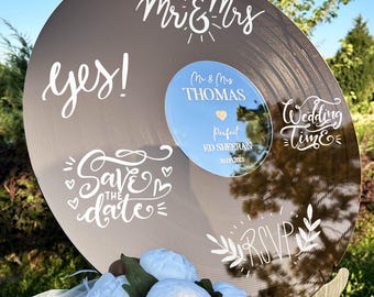 Personalized Acrylic Wedding Guest Book Sign: Modern Minimalist Keepsake