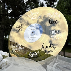 Personalized Acrylic Wedding Guest Book Sign: Modern Minimalist Keepsake