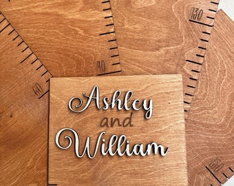 Personalized Wood Growth Chart: Nursery Decor, Family Keepsake