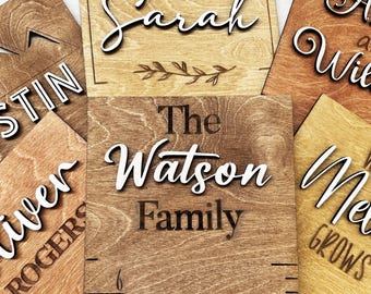 Grafico di crescita in legno personalizzato: decorazione per la cameretta dei bambini, ricordo di famiglia