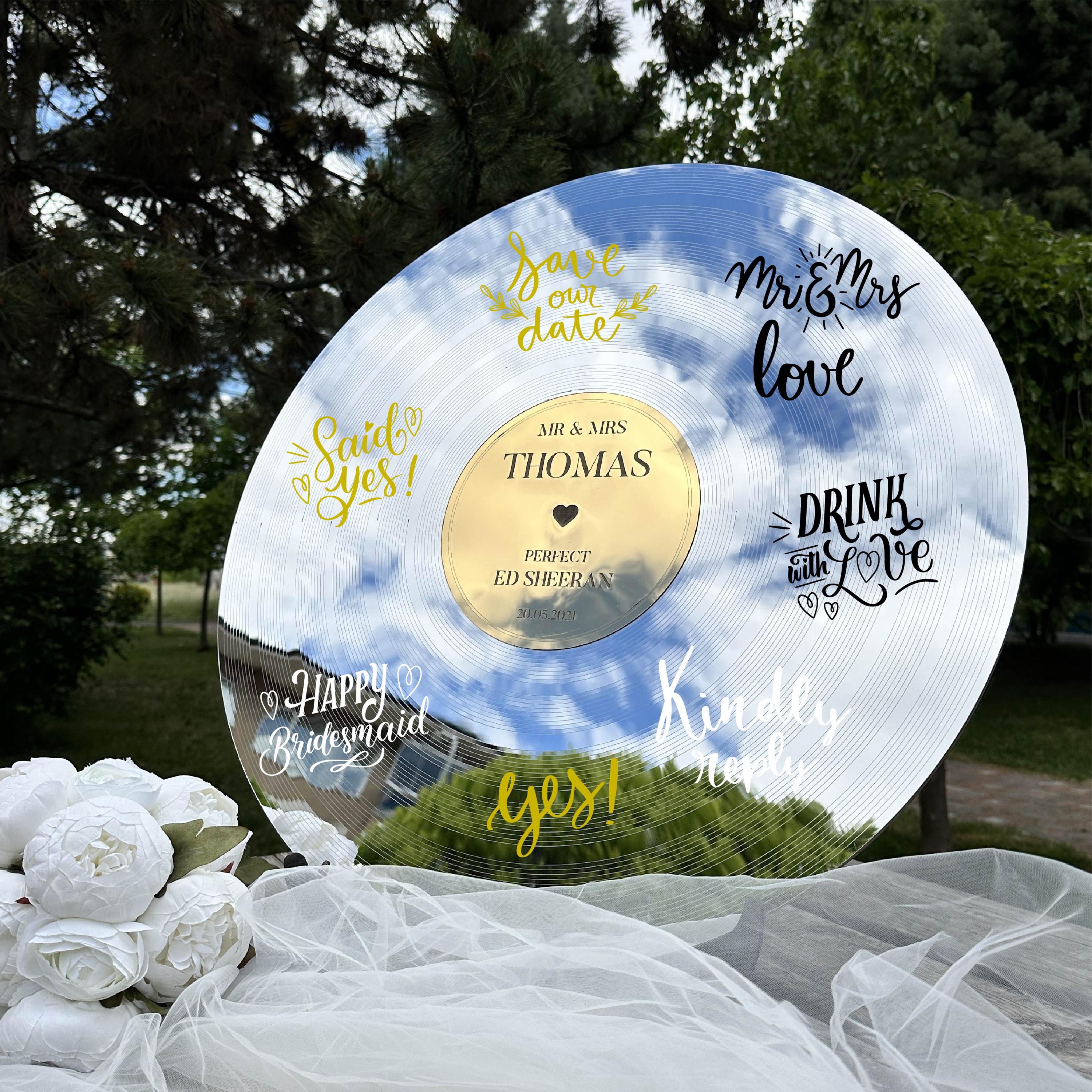 Personalized Acrylic Wedding Guest Book Sign: Modern Minimalist Keepsake