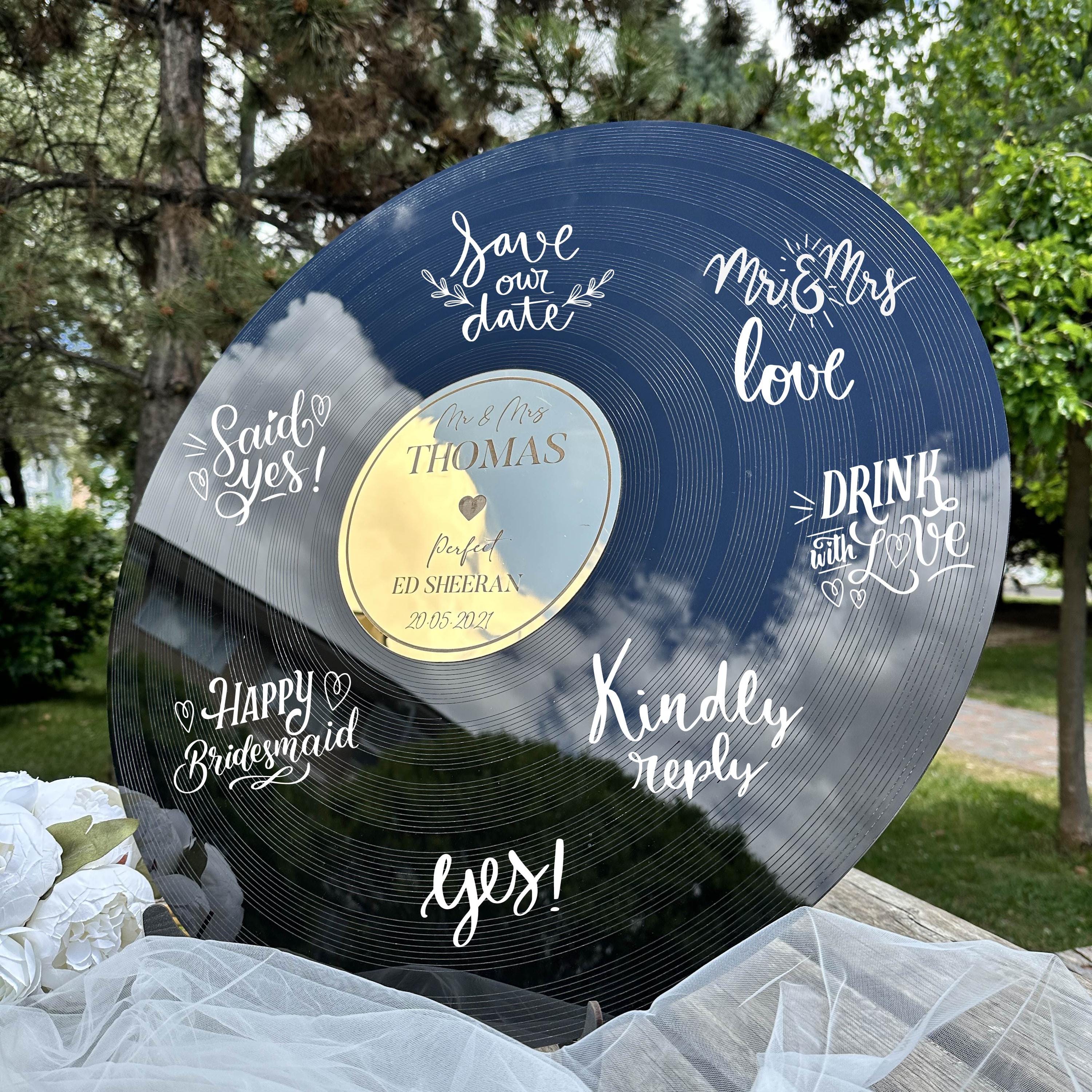 Custom Acrylic Wedding Guest Book Sign: Modern Minimalist Keepsake