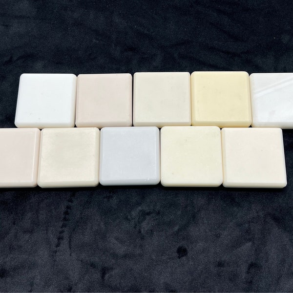 Decorative Craft Tile - Ceramic Mosaic Squares - Shades of White Corian DIY