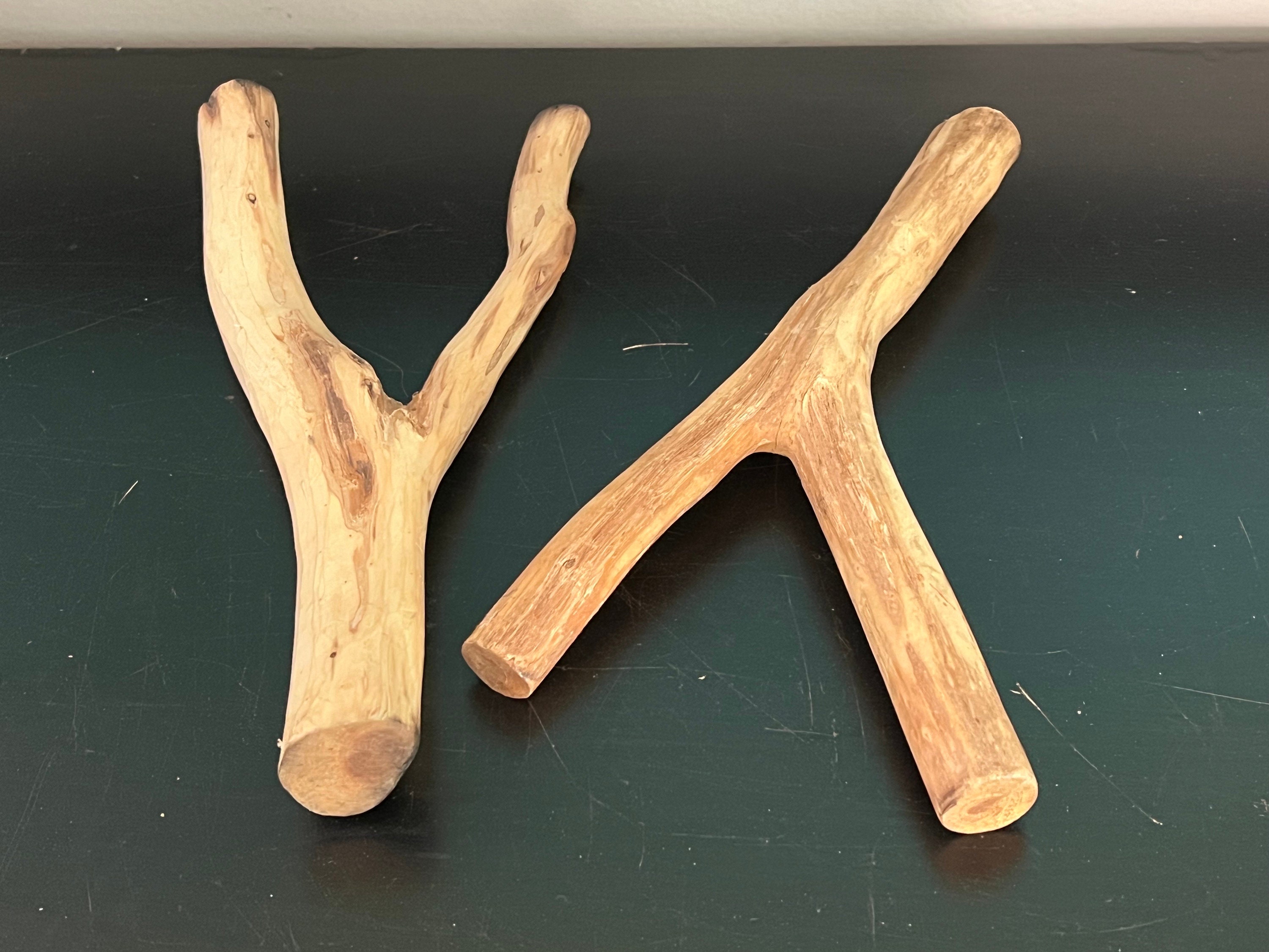 Tirachinas de madera, 2 unidades, cedro natural hecho a mano, manualidades de juguete